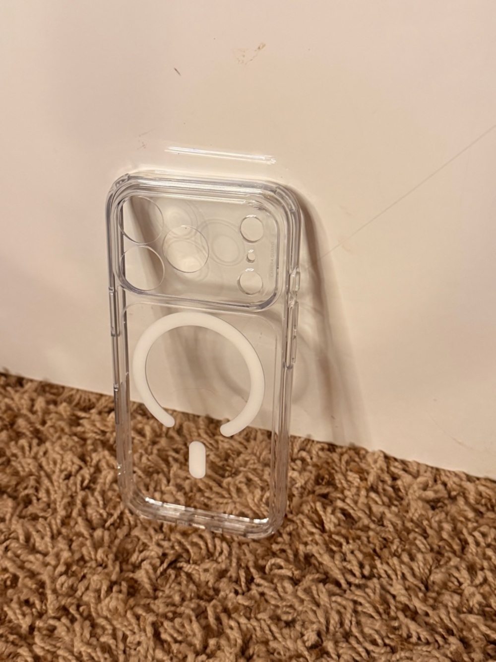 ESR Clear Transparent iPhone 17 Pro Max Case with White MagRing